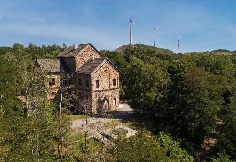 Blick von oben auf das Haseschachtgebäude